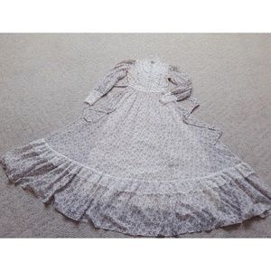 Gunne sax purple floral high neck prairie dress